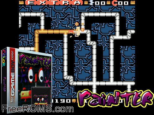 Painter[Hi] Gameboy Color game showing 3D box cover and gameplay screenshot